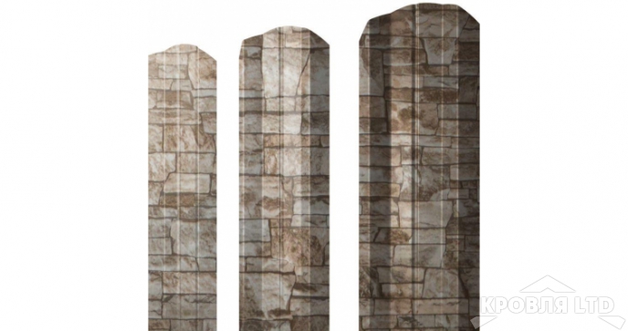 Штакетник М-образный А фигурный 0,45 Druid Fine Stone