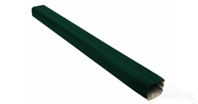Труба прямоугольная Vortex 3м 90мм RAL 6005 зеленый мох
