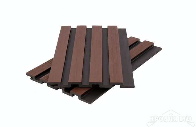 Стеновая панель брусковая из ДПК CO-EX MIX 13х177х3600 мм Chokolate mix