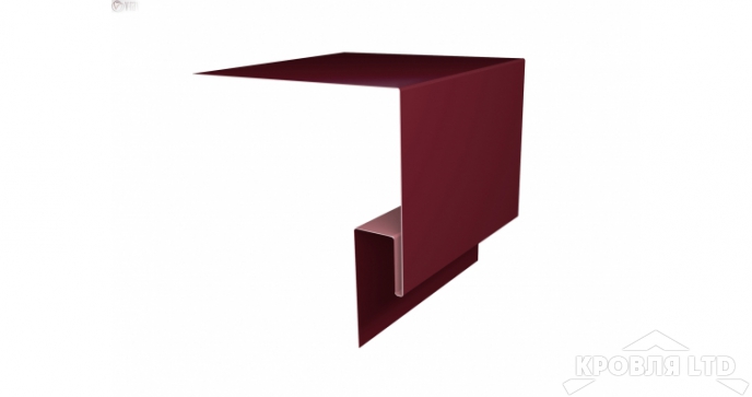 Планка околооконная сложная 200x50, Полиэстер RAL 3005 красное вино, толщина 0,45