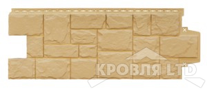 Фасадная панель Grand Line  "Крупный камень" Стандарт Песочный
