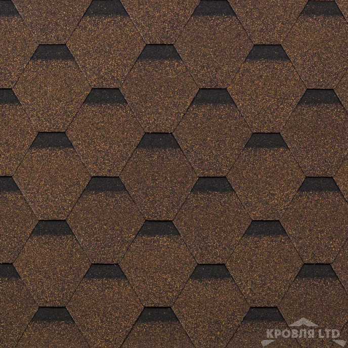 Гибкая черепица Шинглас серия Классик коллекция Кадриль цвет Дуб