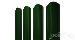 Евроштакетник Круглый фигурный 0,5 Velur20 RAL 6005 зеленый мох